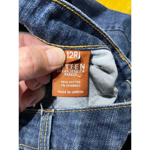 Bitten by Sarah Jessica Parker Bootcut Womens 12 Blue Bootcut Mid Rise Western - Picture 4 of 8